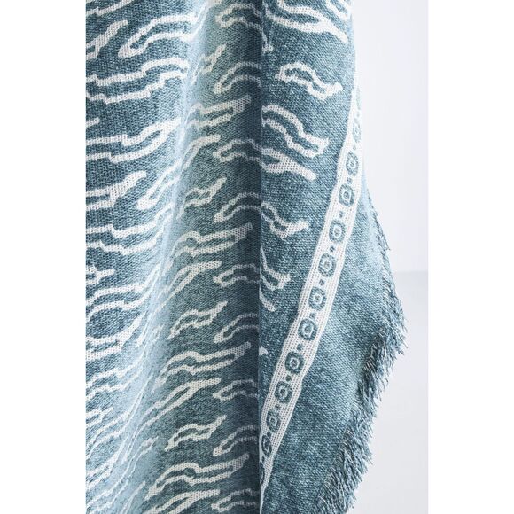 New Anthropologie Jacquard Chenille Roseto Throw Blanket Size 50" X60" - Picture 3 of 8